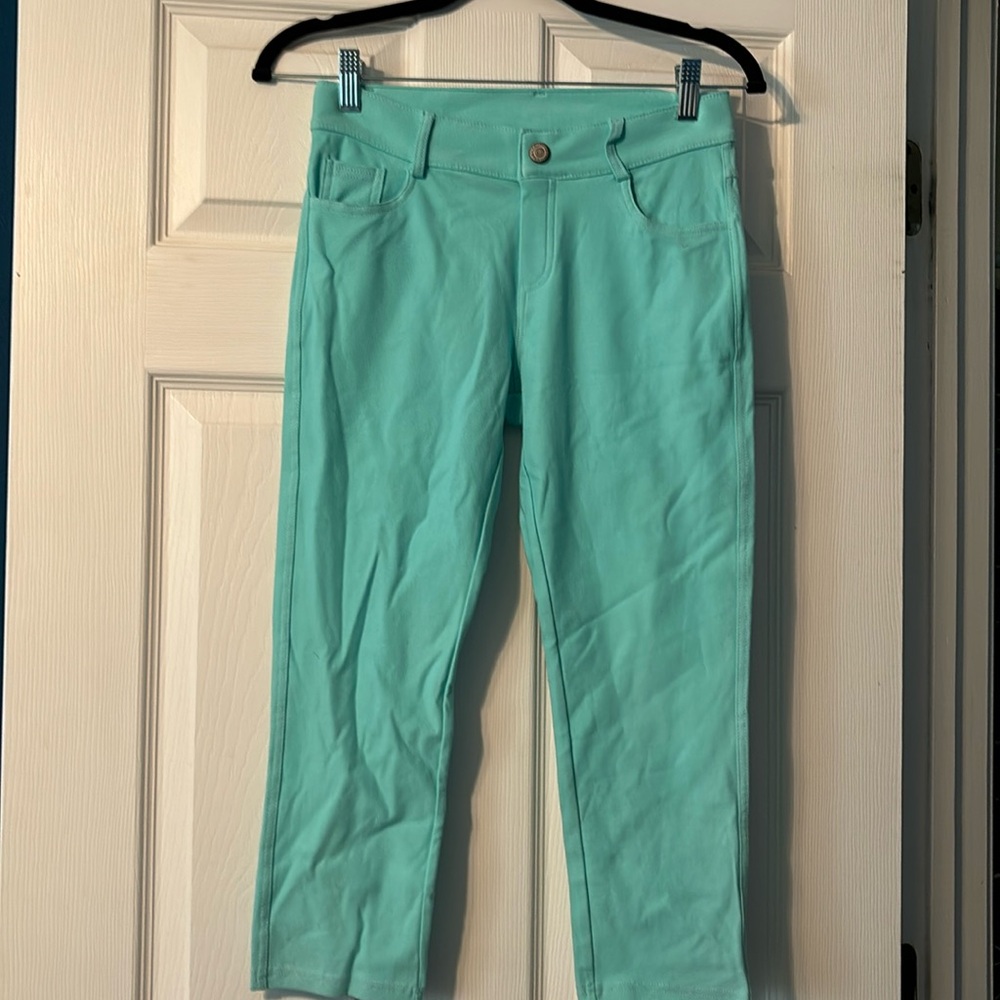 Teal capri jeans